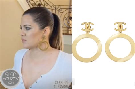 khloe kardashian chanel earrings|Chanel earrings for sale.